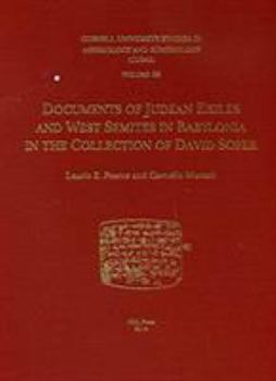 Hardcover Cusas 28: Documents of Judean Exiles and West Semites in Babylonia in the Collection of David Sofer Book