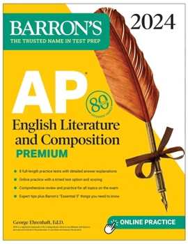 Paperback AP English Literature and Composition Premium, 2024: 8 Practice Tests + Comprehensive Review + Online Practice Book