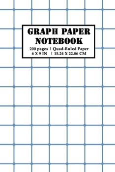 Graph Paper Notebook: 200 pages (100 sheets) 5x5 Composition Grid Planner | Blue Lines Theme | Quad-Ruled | 6x9 Sized