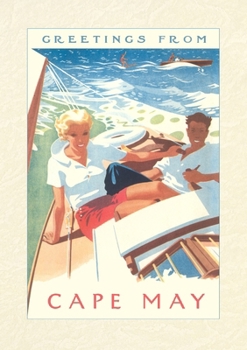 Vintage Lined Notebook Greetings from Cape May, New Jersey, Sailing