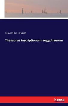 Paperback Thesaurus inscriptionum aegyptiaerum [German] Book