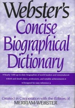 Hardcover Webster's Concise Biographical Dictionary Book