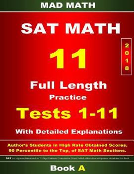 Paperback 2018 New SAT Math Tests 01-11 Book A Book