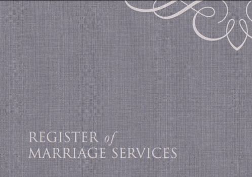 Hardcover Register of Marriage Services Book