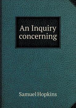 Paperback An Inquiry concerning Book