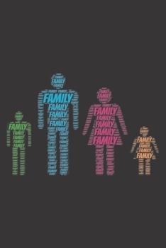 Family: Notebook, Journal | Lined Paper | 120 Pages DIN A5 (6 x 9") | Notes, Drawings, Planer, Diary, Organization | Word Cloud Present