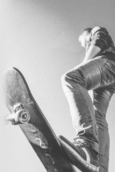 Paperback Composition Notebook: Skateboard Life Blank Lined Notebook Journal Diary 6x9 Book