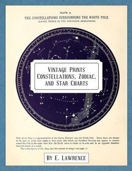 Paperback Vintage Prints: Constellations, Zodiac, and Star Charts Book