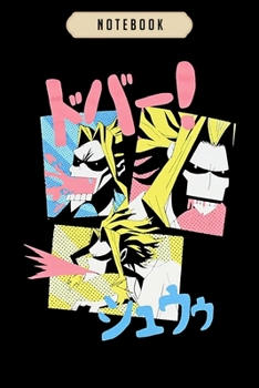 Notebook: My hero academia all might blood anime manga mens black  Notebook|6x9(100 pages)Blank Lined Journal For kids, ramen, anime, manga lovers, ... girls, boys, men, birthday gifts|Anime gifts