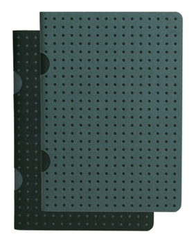 Black on Grey / Grey on Black Journal: Lined B7