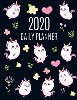 Paperback Unicorn Daily Planner 2020: Cute Magical Baby Unicorn Calendar Scheduler for Girls Pretty & Large Kawaii Weekly Agenda with Legendary Horse with H Book