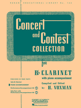 Paperback Concert and Contest Collection for BB Clarinet Piano Accompaniment Rubank Educational Library Solo Repertoire for Clarinetists Classical and Contest P Book