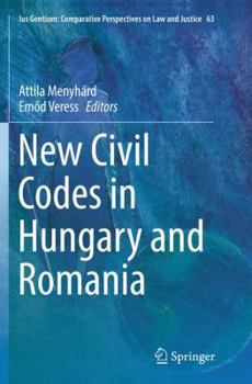 Paperback New Civil Codes in Hungary and Romania Book