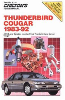 Paperback Chilton's Repair Manual: Thunderbird Cougar 1983-92 Book