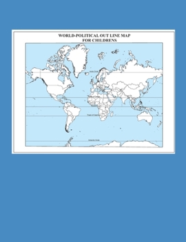 Paperback World - Political Out Line Map for Childrens Book