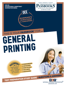 Paperback General Printing (Oce-20): Passbooks Study Guide Volume 20 Book