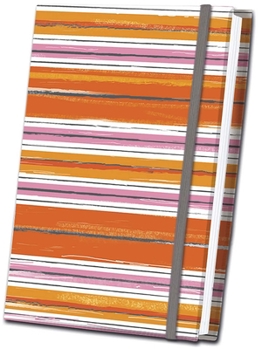 Hardcover Orange Striped Fabric Journal Book
