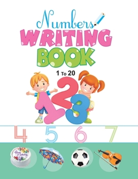 Paperback Number Writing Book: 1 to 20 Book