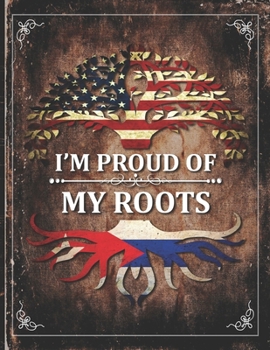 Im Proud of My Roots: Vintage Cuba and American Flag Personalized Gift for Coworker Friend  Lightly Lined Pages Daily Journal Diary Notepad