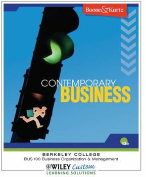 Contemporary Business (Berkeley College) 13th Edition Boone and Kurtz