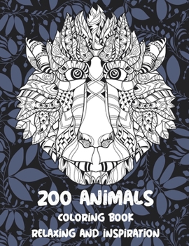 Paperback Zoo Animals - Coloring Book - Relaxing and Inspiration Book