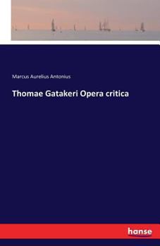 Paperback Thomae Gatakeri Opera critica Book
