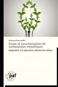 Paperback Etude Et Caractérisation de Carboxylates Métalliques [French] Book
