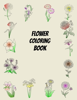 Paperback Flower Coloring Book