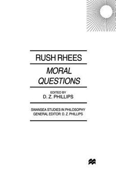 Paperback Moral Questions: By Rush Rhees Book