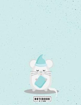 Notebook: Cute rat on blue cover and Dot Graph Line Sketch pages, Extra large (8.5 x 11) inches, 110 pages, White paper, Sketch, Draw and Paint