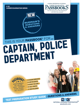 Paperback Captain, Police Department (C-121): Passbooks Study Guide Volume 121 Book
