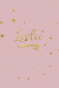 Paperback Leslie: Personalized Journal to Write In - Rose Gold Line Journal Book