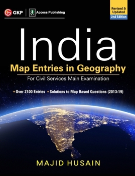 Paperback India Map Entries in Geography for Civil Services Main Examination 2019 (Customised Book for Byjus) by Majid Husain Book