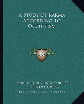 Paperback A Study Of Karma According To Occultism Book