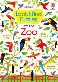 Paperback Look and Find Puzzles: At the Zoo Book