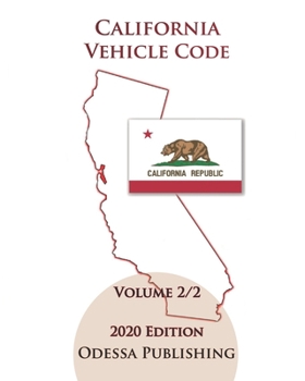Paperback California Vehicle Code 2020 Edition [VEH] Volume 2/2 Book