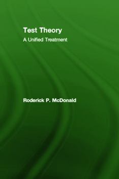 Hardcover Test Theory: A Unified Treatment Book