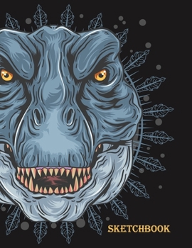 Sketchbook: T-rex Dinosaur Mandala Fun Children Family Activity Book - Blank Paper Sketchbook for Drawing, Crayon Coloring, Doodling & Writing, ... for Girls, Boys, Kids, Teens, Men, Students