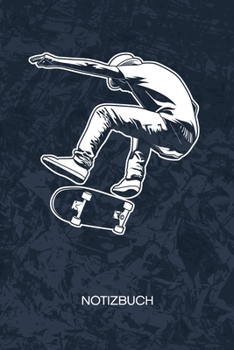 Notizbuch: A5 Kariert - Skater Heft - Skateboarding Notizheft 120 Seiten KARO - Heelflip Notizblock Skateboarder Motiv - Skater Geschenk