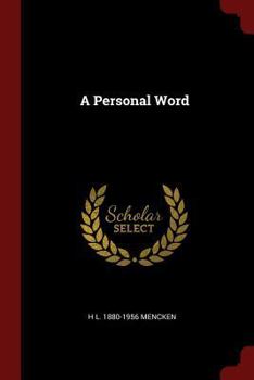 Paperback A Personal Word Book