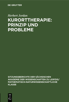 Hardcover Kurorttherapie: Prinzip Und Probleme [German] Book