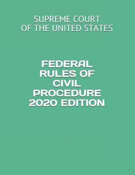 Paperback Federal Rules of Civil Procedure 2020 Edition Book