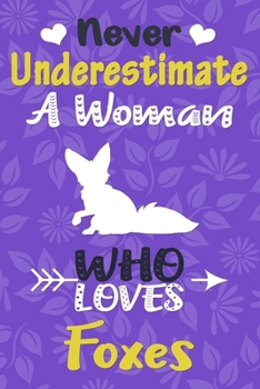 Never Underestimate a Woman Who Loves Foxes Journal: Fox Lover Gift for Women, Blank Lined Notebook, Gift for Fox Lovers