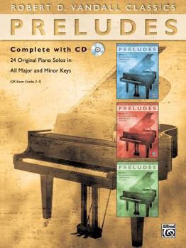 Paperback Preludes Complete: 24 Original Piano Solos in All Major and Minor Keys, Book & Online Audio Book