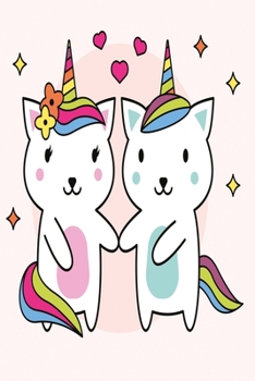 Paperback Unicorn cats in love: Lovely Dot Grid 6x9 Dotted Bullet Journal and Notebook 120 Pages with Unicorn cats Book