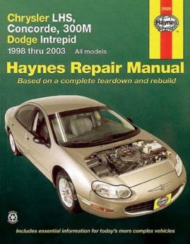 Paperback Haynes Chrysler Lhs, Concorde, 300m, Dodge Intrepid 1998 Thru 2003 Book