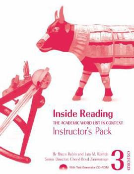 Paperback Inside Reading Instructor's Pack: The Academic Word List in Context [With CDROM] Book