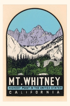 Paperback Vintage Journal Mt. Whitney Poster Book