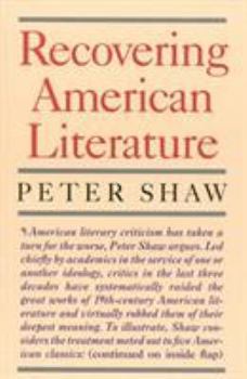 Hardcover Recovering American Literature Book