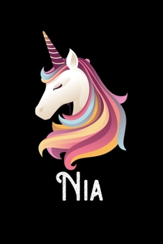 Nia: Personalized Custom Name Unicorn Themed Monthly 2020 Planner (Calendar, To Do List, Monthly Budget, Grocery List, Yearly Financial Goals) Gift for Girls and Women